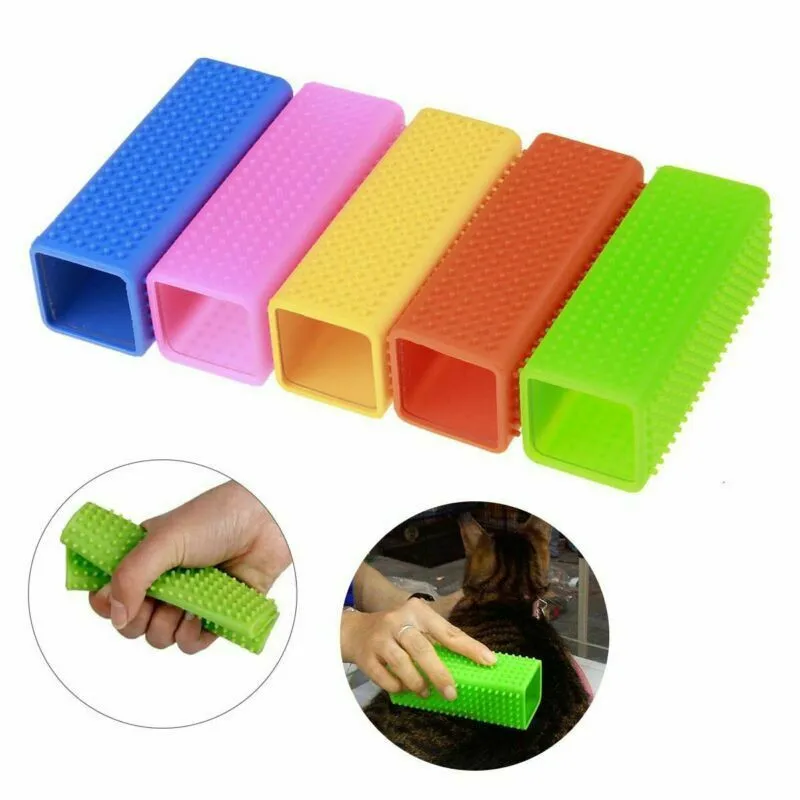 

1PC Silicone Hollow Rubber Pet Dog Cat Hair Remover Cars Furniture Carpet Clothe Sofa Cleaner Brush Cat Massage Clean Hair Brush