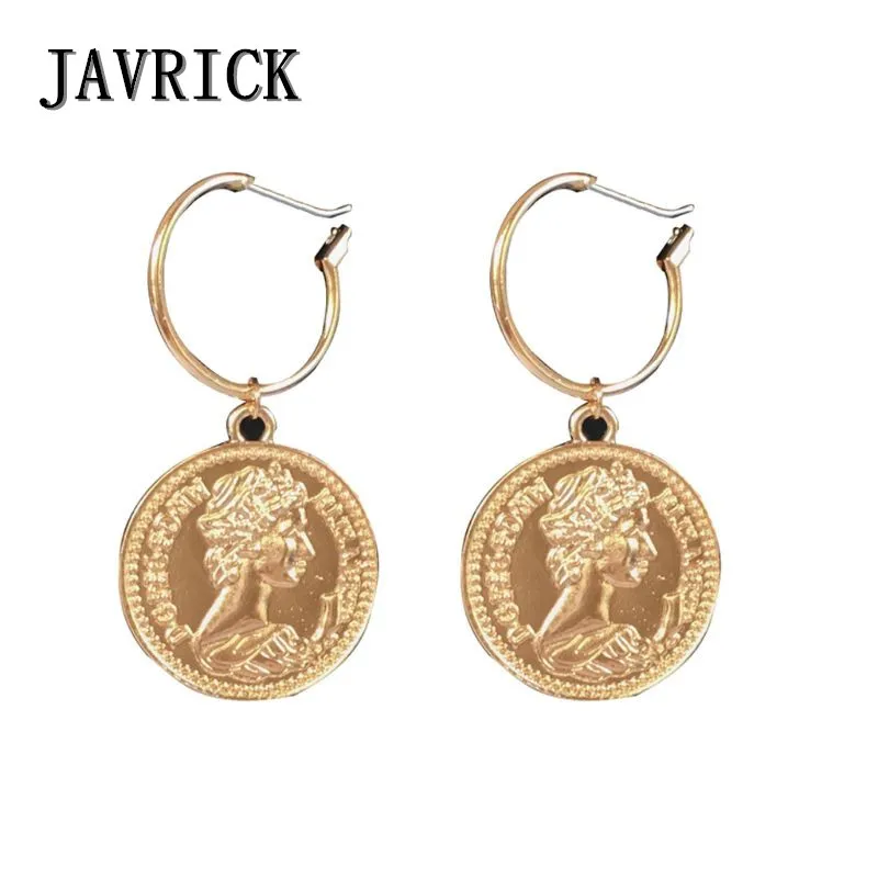 

JAVRICK Vintage Tribal Chandelier Portrait Coins Drop Earrings Women Fashion Jewelry