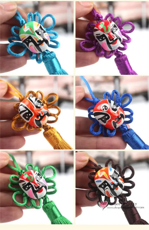 Peking Opera Faces Chinese Knot hanging pendants - 8