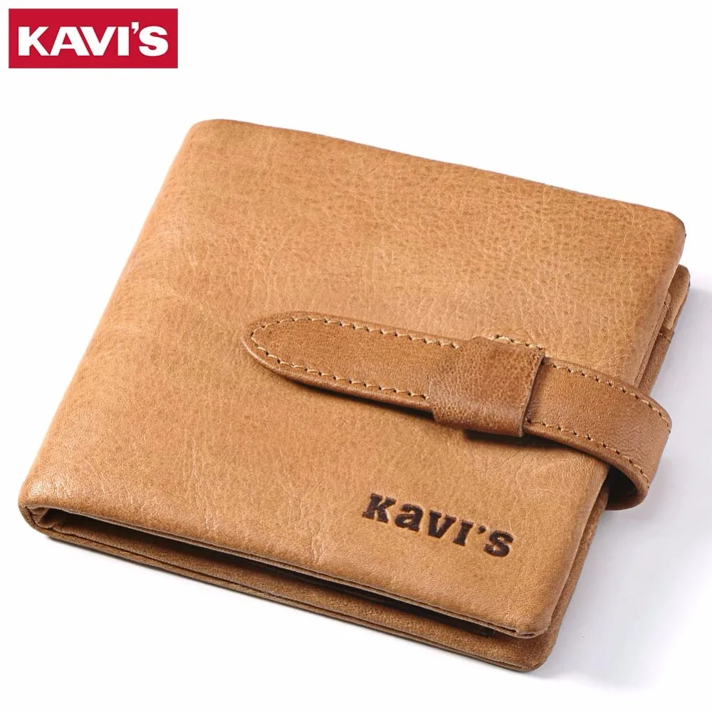 

KAVIS Genuine Leather Wallet Men Male Cuzdan Portomonee Rfid Mini Small Card Slim Walet PORTFOLIO Coin Purse Fashion Man Pocket