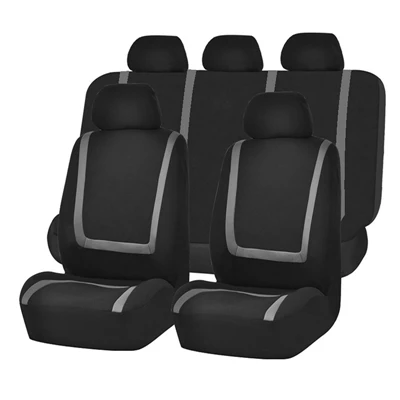 car seat cover automobiles seat protector accessories universal for citroen c3 c4 cactus e-berlingo berlingo bmw x2 x3 e83 f25 - Color Name: 9pcs Set Gray