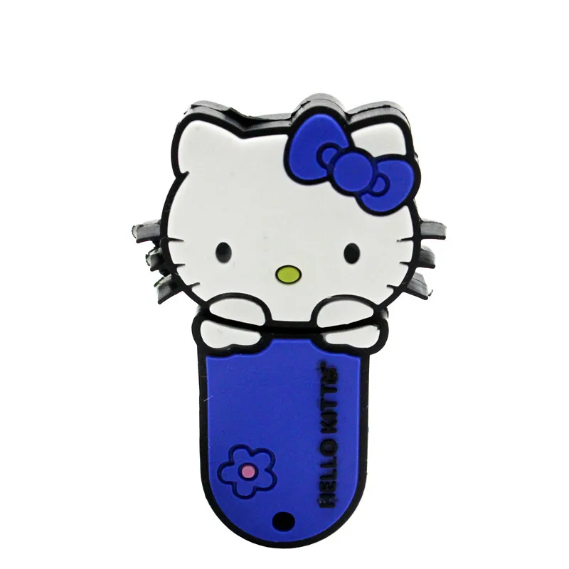 JASTER new kitty usb-флеш-накопитель Hello kitty Флэш-накопитель 64 ГБ 32 ГБ 4 ГБ 8 ГБ 16 ГБ мультфильм U диск флэш-карта kitty карта памяти подарок - Цвет: Blue