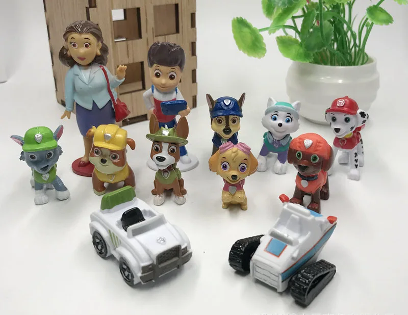 

Kids gift Dog Puppy Patrol car Patrulla Canina toys Action Figures Model Toy Chase marshall ryder Vehicle Car kids toy Genuine