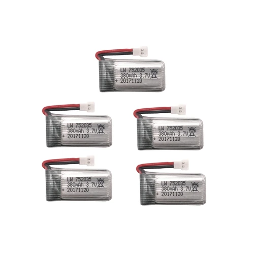 Limskey 3,7 V 380mAh Lipo батарея+ USB зарядное устройство запасные части для Hubsan X4 H107 H107L H107D JD385 JD388 батарея - Цвет: Бургундия