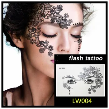 

Hot sale Masquerade flash tattoo paste face temporary flash tattoo jewelry Arab India's large temporary tattoos cool makeup face