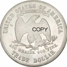 1874 Соединенные Штаты 1 один доллар торговля доллар Мельхиор покрытием серебряные копии монет/Высокое качество