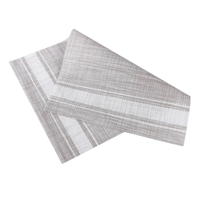 Table Mats Striped Cloth Placemat Stripe Pad Dining Table Mat Heat Insulation Non Slip Placemats Bowl Pads For Table Decoration
