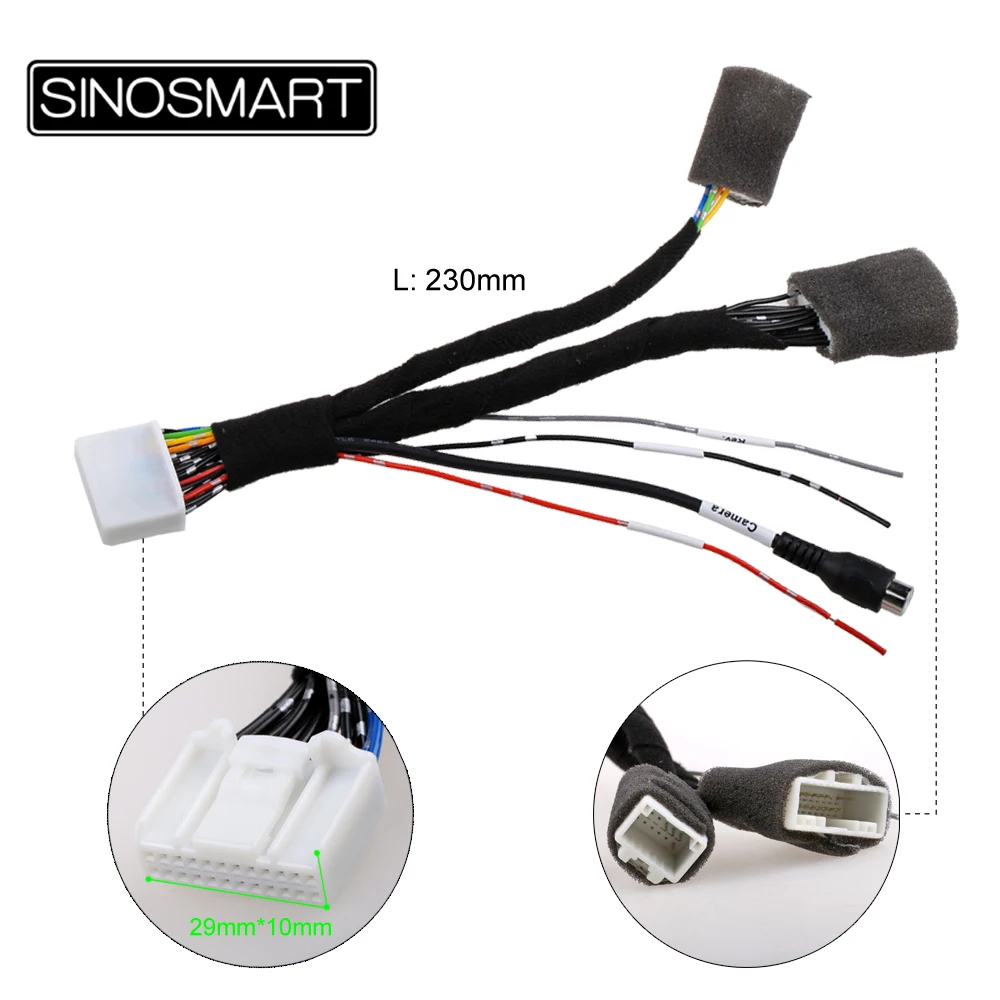 Sinosmart C24D 24 PIN кабель для Nissan 1 2 3 поколения с соединитель OEM мультимедиа Системы, не повреждая при этом автомобильных проводов