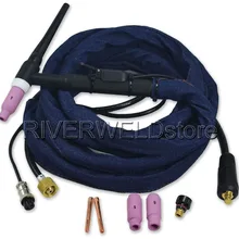 WP-17-12 12 футов 150Amp четырехтактный двигатель с воздушные охлаждением Tig сварочный фонарь в комплекте