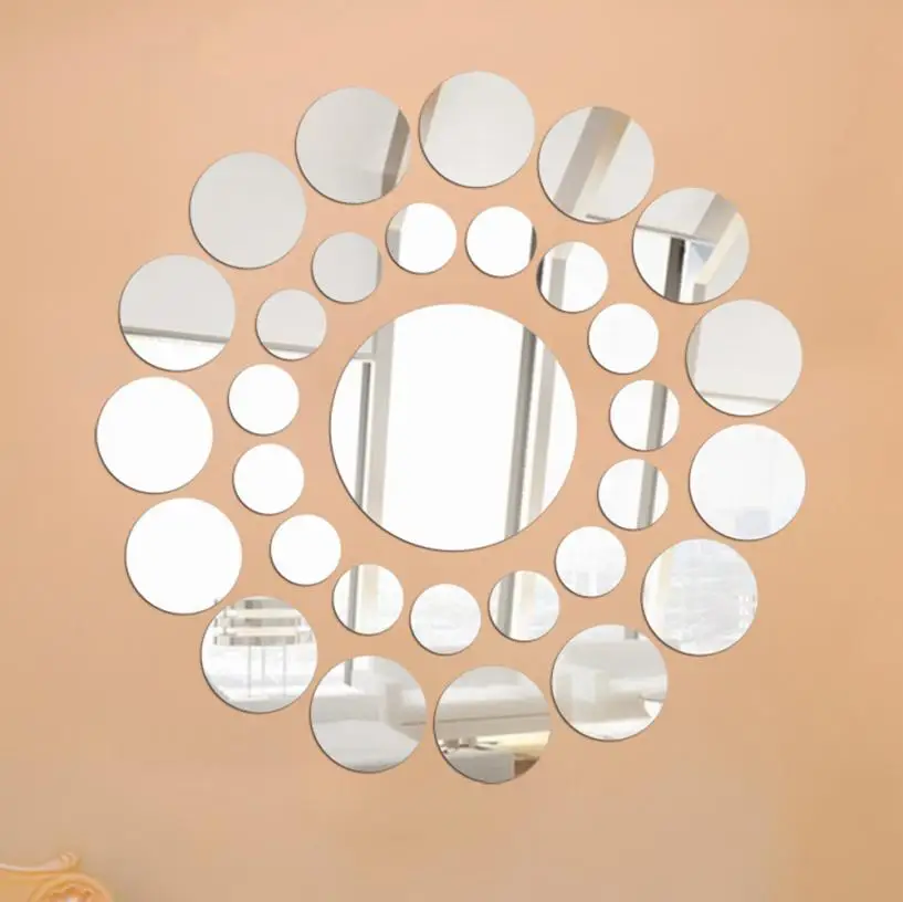 Buy 31X Round Acrylic Mirror Wall Sticker Acrylic