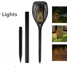 Факел Открытый Пейзаж украшения путь Освещение От заката до рассвета автоматического включения/с реалистично пламя и IP65 Солнечный садовые фонари