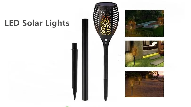 Beste Torch Outdoor Landschap Decoratie Pad Verlichting Schemeringsdimmer Auto On Off met Realistische Vlammen en IP65 LED Solar Tuinverlichting