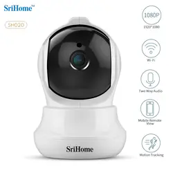 SriHome SH020 Smart AI Беспроводная ip-камера 1080 P WiFi инфракрасный, ночное видение датчик движения двухсторонняя аудио камера видеонаблюдения для дома