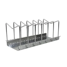 201 Edelstahl Topf Deckel Rack Pan & Schneidebrett Halter Veranstalter für Küche 6 Fächer KLR201