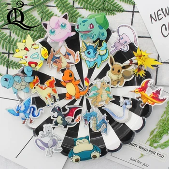 

1 PCS Cartoon Badge Icons on The Pin Acrylic Badges Badges for Clothing Pokemon Brooches Pvc Brooch,girl for cloth and bag