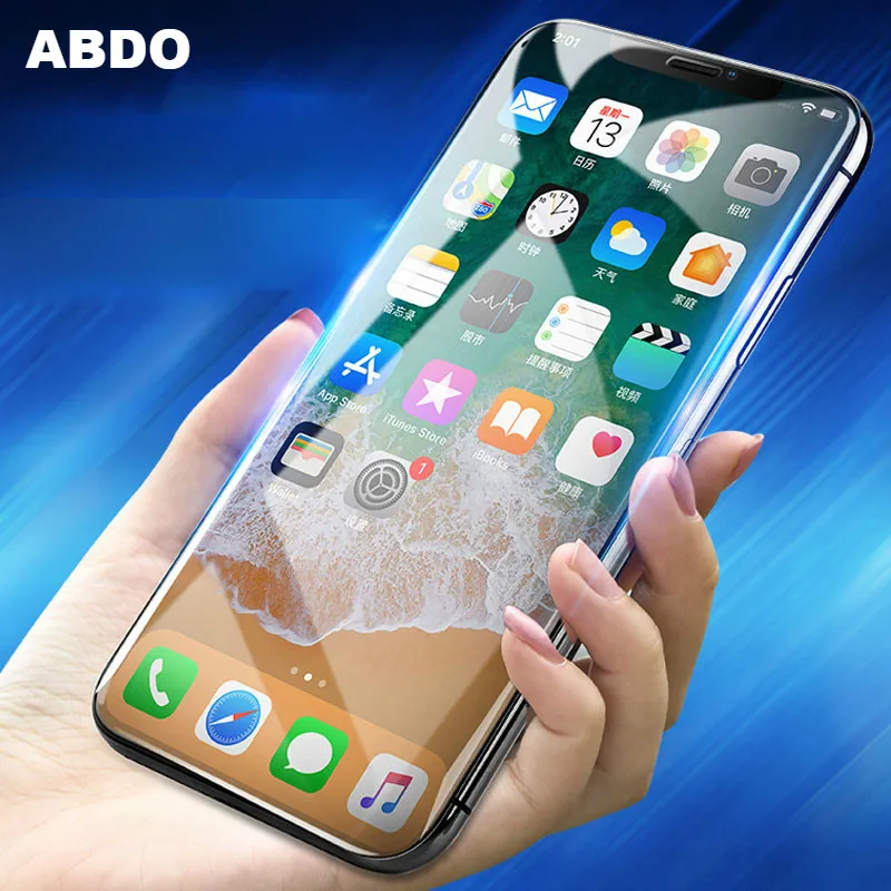 For iPhone X XS Screen Protector Glass On The 10 Protective 9D Curved Full Cover Film | Мобильные телефоны и аксессуары