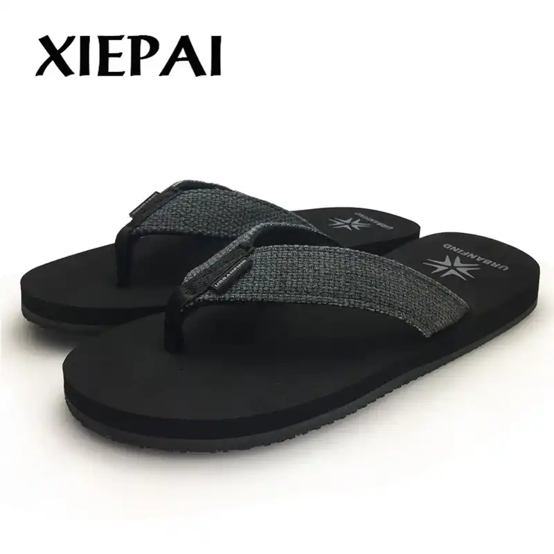 black flip flop slippers