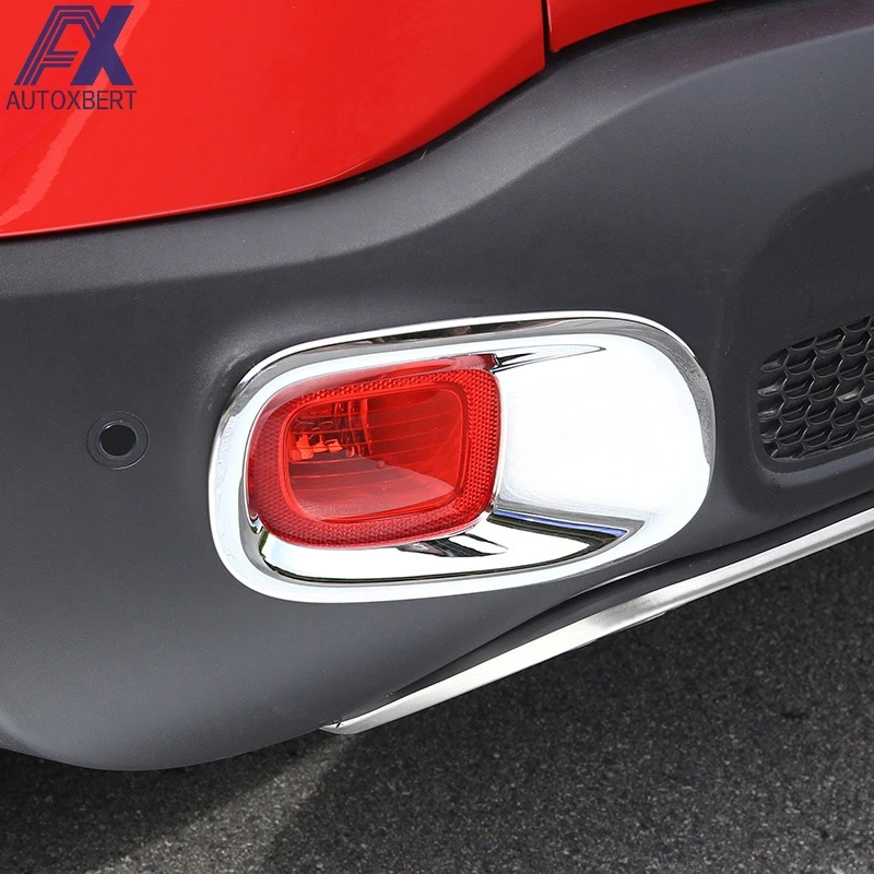 

AX Rear Fog Light Lamp Taillight Foglight Bumper Chrome Reflector Cover Trim Bezel Molding For Jeep Renegade 2015 2016 2017 2018