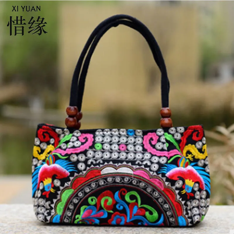 

XIYUAN BRAND New design Chinese style Vintage embroidery bag embroidered flower shoulder bag women messenger bag handbags