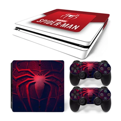 Человек-паук кожа для Playstation 4 PS4 Slim Skins наклейка для консоли контроллер Play станция 4 SLIM Виниловые Наклейки Обложка протектор - Цвет: TN-PS4Slim-2008