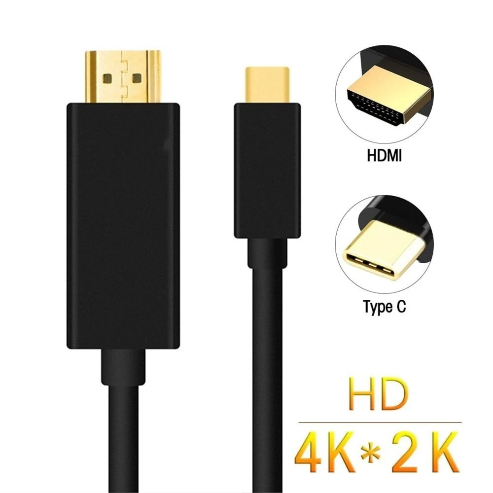 USBC кабель типа C на HDMI 4K HD адаптер USB 3 1 для Apple MacBook ChromeBook Pixel Huawei MateBook|Кабели HDMI| |