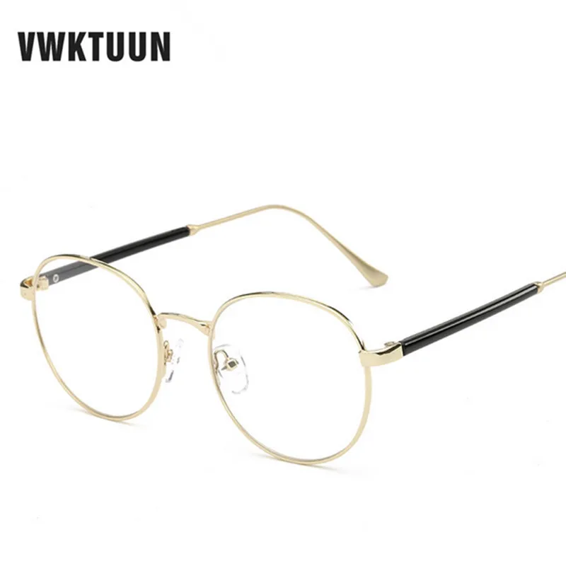 VWKTUUN стимпанк очки круглые очки винтажные очки женские мужские прозрачные линзы очки Рамка оправа для очков