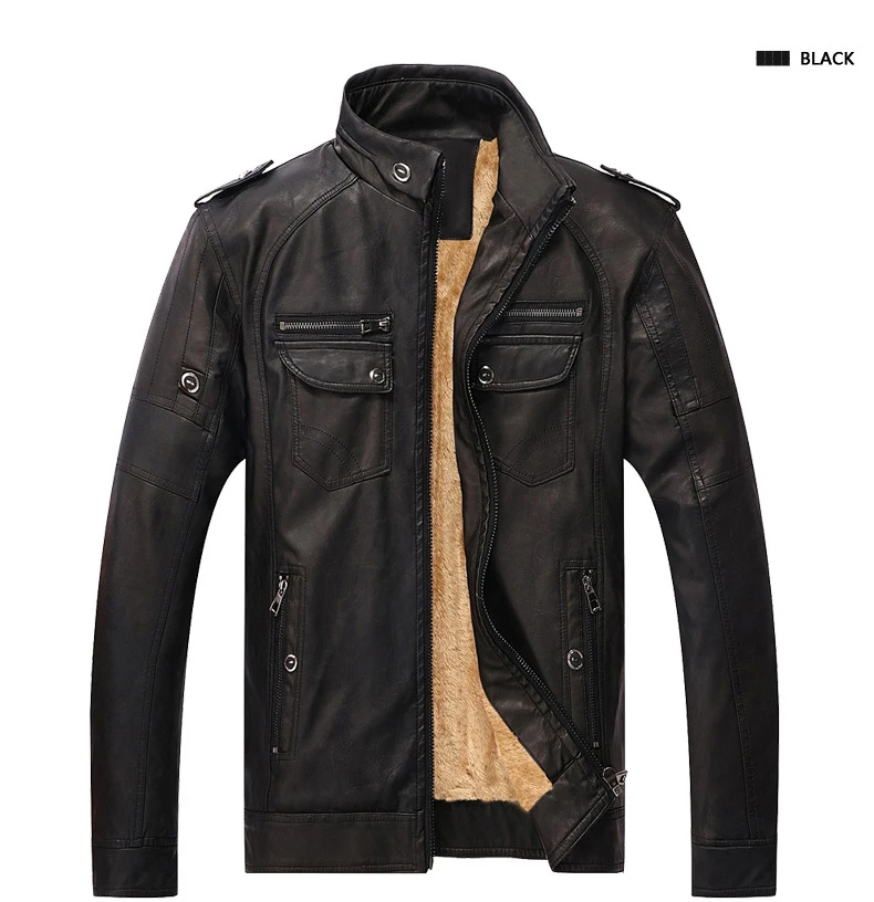 Модная новая японская стираемая винтажная кожаная куртка осень плюс бархатная куртка мужская мотоциклетная кожаная куртка хорошего
