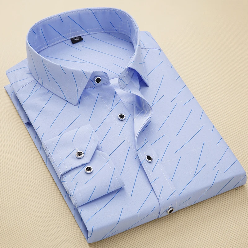 Goede Kerst Shirts mannen Slim fit Casual Print Sociale 2019 Lange Mouw Nieuwe ontwerp Mode Mannelijke dress Shirt Camisas Masculina