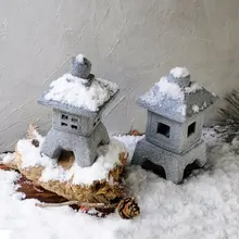 Садовый орнамент японский стиль керамическая пагода скульптура сад двора креативные фонари патио домашнее украшение Чайный домик подсвечник