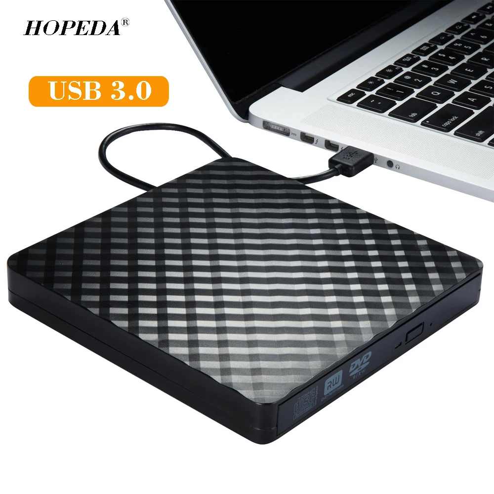 50 шт. Новый универсальный высокоскоростной ультратонкий внешний DVD привод USB 3 0