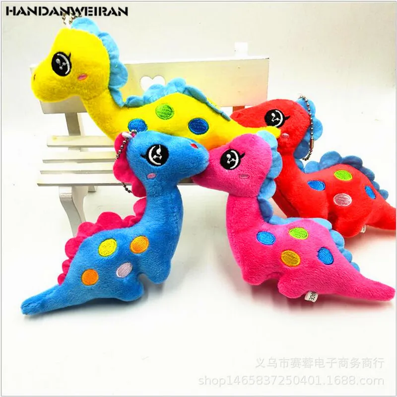 1 шт. Новый Симпатичный Динозавр мини плюшевые игрушки, брелок орнамент четыре цвета плюшевые игрушки животные кукла рождественский