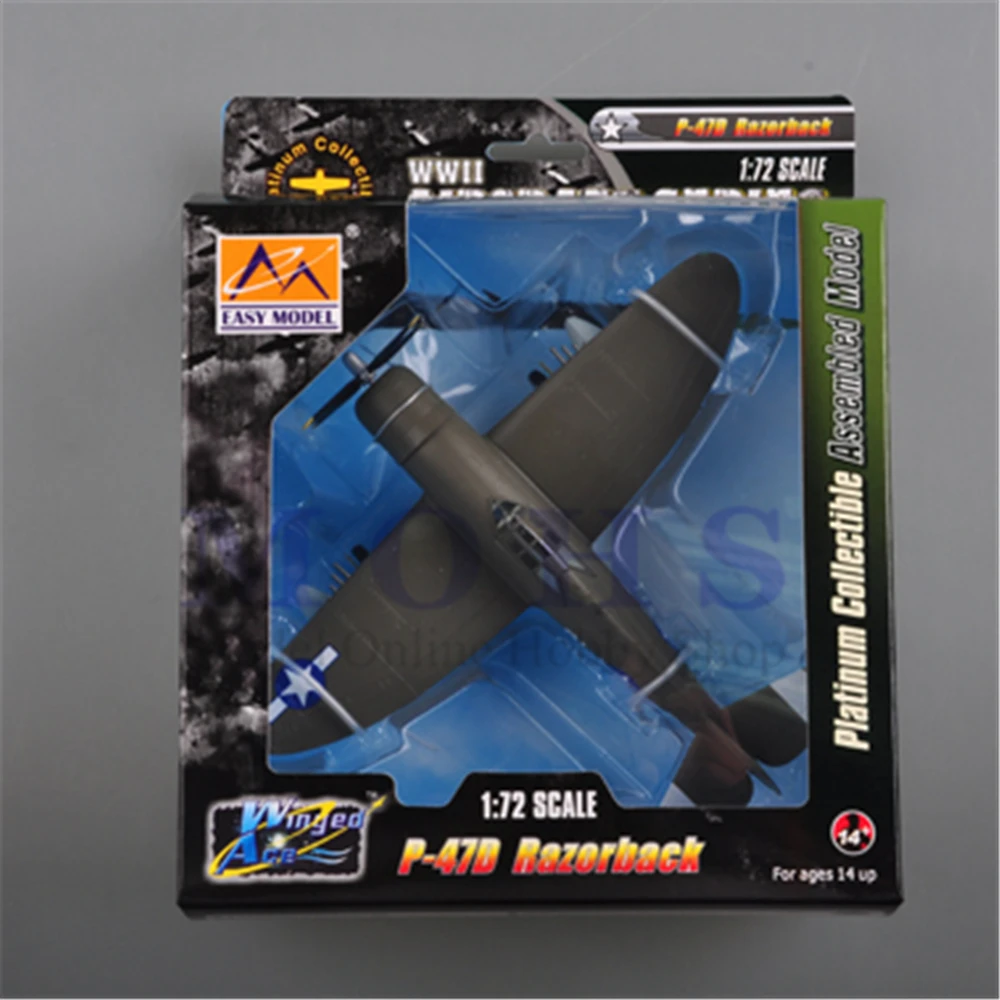 

EASY MODEL 36420 1/72 Assembled Model Scale P47D Finished Model Airplane Scale Aircraft Warbird RAZERBACK P 47 Sth Air Force