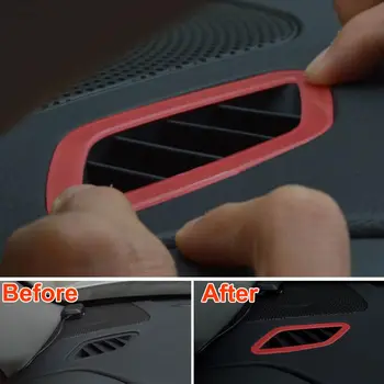 

BBQ@FUKA 1pc ABS Red Interior Front Dashboard Upper Air Vent Outlet Cover Trim For Kia K5 Optima 14-15 Decorative Accessories