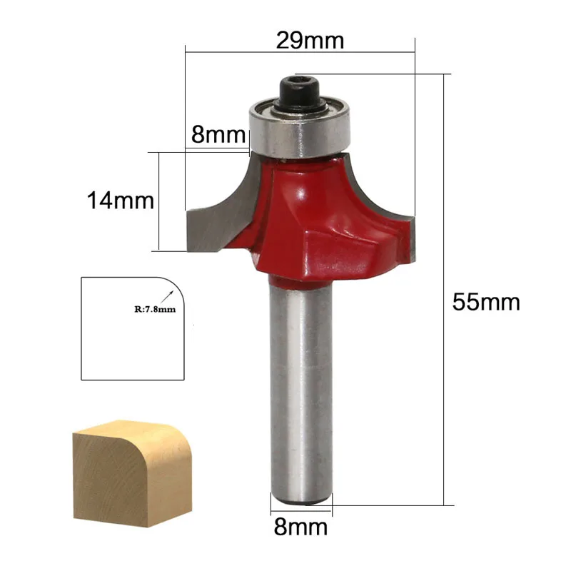 8mm Shank Milling Cutter Router Bit Wood Cutter Carbide Shank Mill