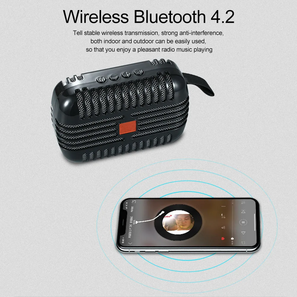 Ретро Мини Портативный беспроводной Bluetooth 4,2 динамик 3D стерео объемный TF/U диск громкой связи открытый Bluetooth динамик