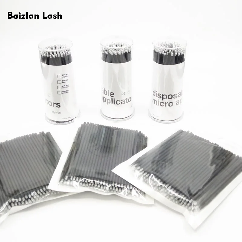 

Disposable Eyelash Microbrushes Swab Brushes Individual Applicators Eyelash Extension Tools Makeup Eyelashes Removing Brush