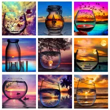 5D алмазная живопись, полный квадратный пейзаж, алмазная вышивка, распродажа на заказ, пейзаж, стразы, картины, алмазная мозаичная бутылка