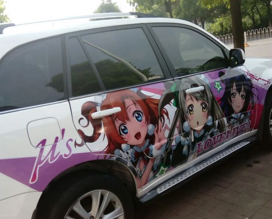 3d Mobil Stiker Kartun Jepang Anime Mobil Gaya Diy Seluruh Tubuh