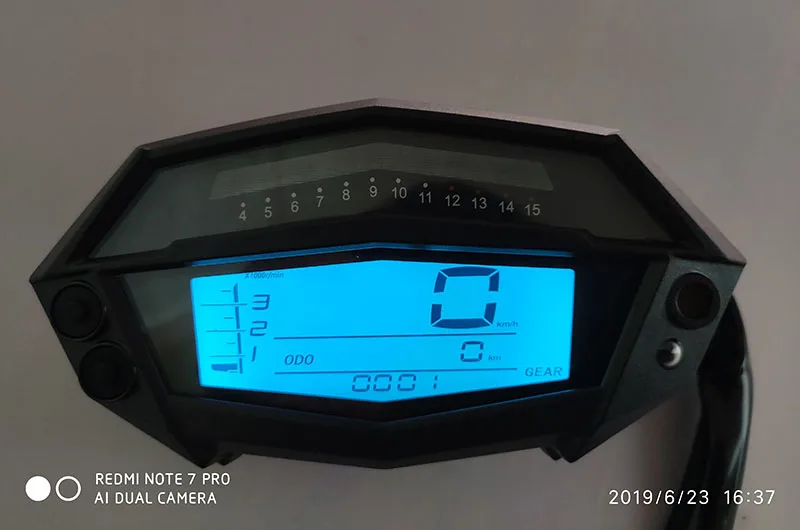Tkosm мотоцикл DC 12 В lcd Цифровой Регулируемый Тахометр спидометр одометр датчик топлива для Kawasaki Z1000 299KMP