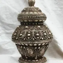 Китайский Народная Культура HandMade Серебряная Бронзовая статуя Жемчуг Рыба курильница