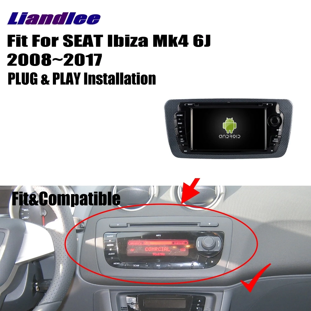 Sale Liandlee For SEAT Ibiza Mk4 6J 2008~2017 Android Car Radio CD DVD Player GPS Navi Navigation Maps Camera OBD TV HD Screen Media 3