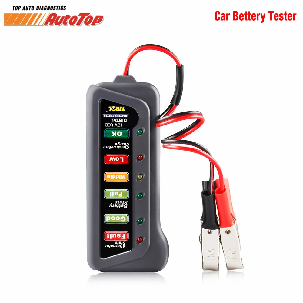 

Best Battery Alternator Tester Check Car Battery Condition Alternator Tester Charging 6 LED Display indication Diagnostic Tool