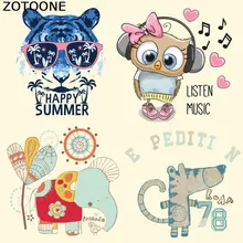 ZOTOONE Тепловая передача патчи для одежды кий мультфильм животное Железный патч DIY Полосы Пользовательские патч наклейки аппликация на футболку E