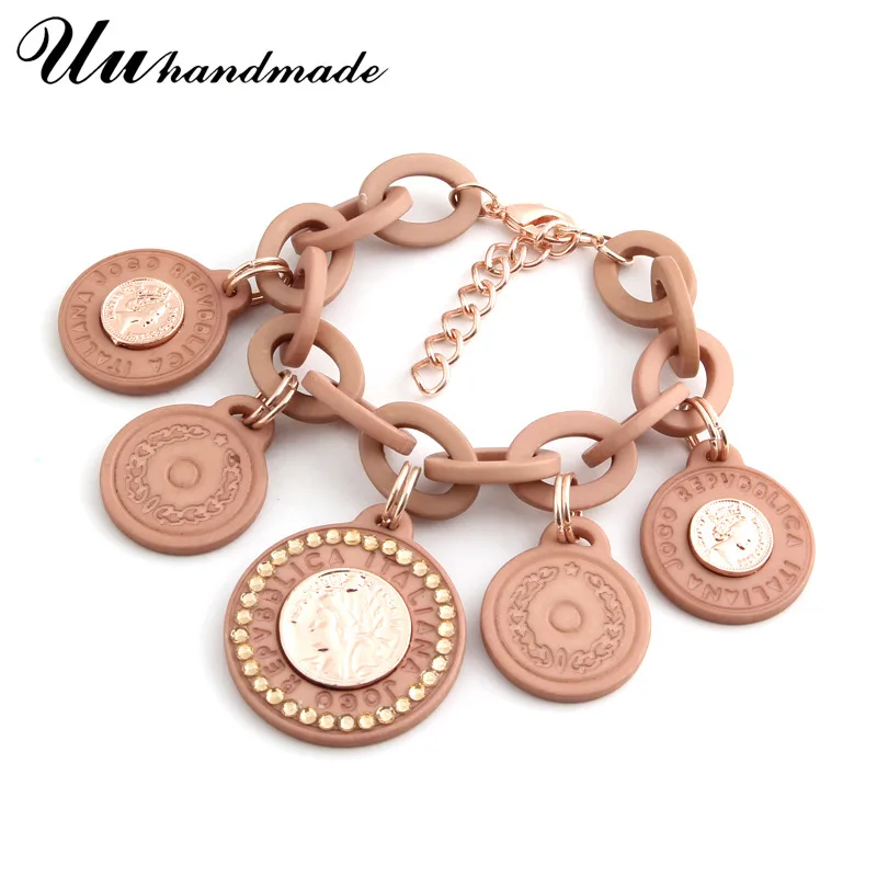 Акриловый браслет, браслеты для женщин, pulseira feminina pulseras bileklik pulseiras, очаровательный браслет, богемные ювелирные изделия mujer - Окраска металла: khaki 02