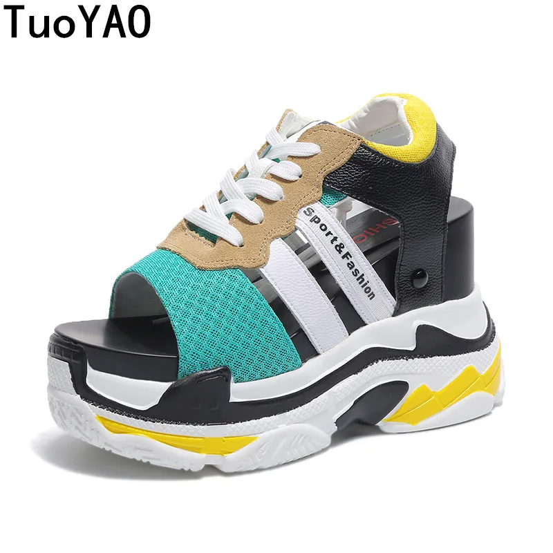 Keil 11 Toe Sandalen green Rot Neue 2019 Red Heels Frauen Boden Turnschuhe flops Dicken Plattform Peep Flip Sommer Cmhigh qvtXvxwz