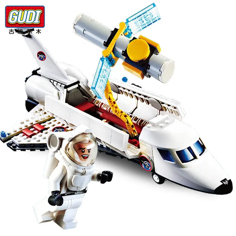 

GUDI 8814 City Space Shuttle Explorer Spaceport Building Blocks Rocket Center Helicopter Bricks Toys For Children Gifts