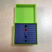 A0290 стоматологический алмазный Бур отверстия Автоклавируемый контейнер держатель 160 endodontic стерилизации коробка наконечники для стоматологического инструмента для удаления зубного камня боры endo коробка