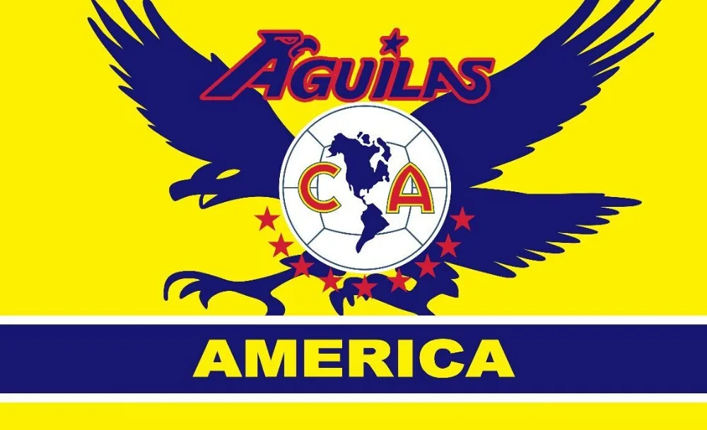 Club America Flag Banner 3x5 ft Mexico Futbol Soccer Black Gold Premium 