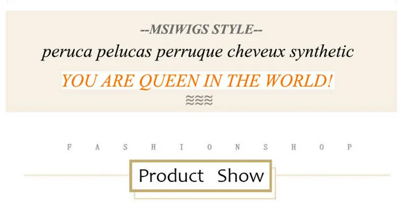 Msiwigs perucas longas retas sintéticas cor laranja