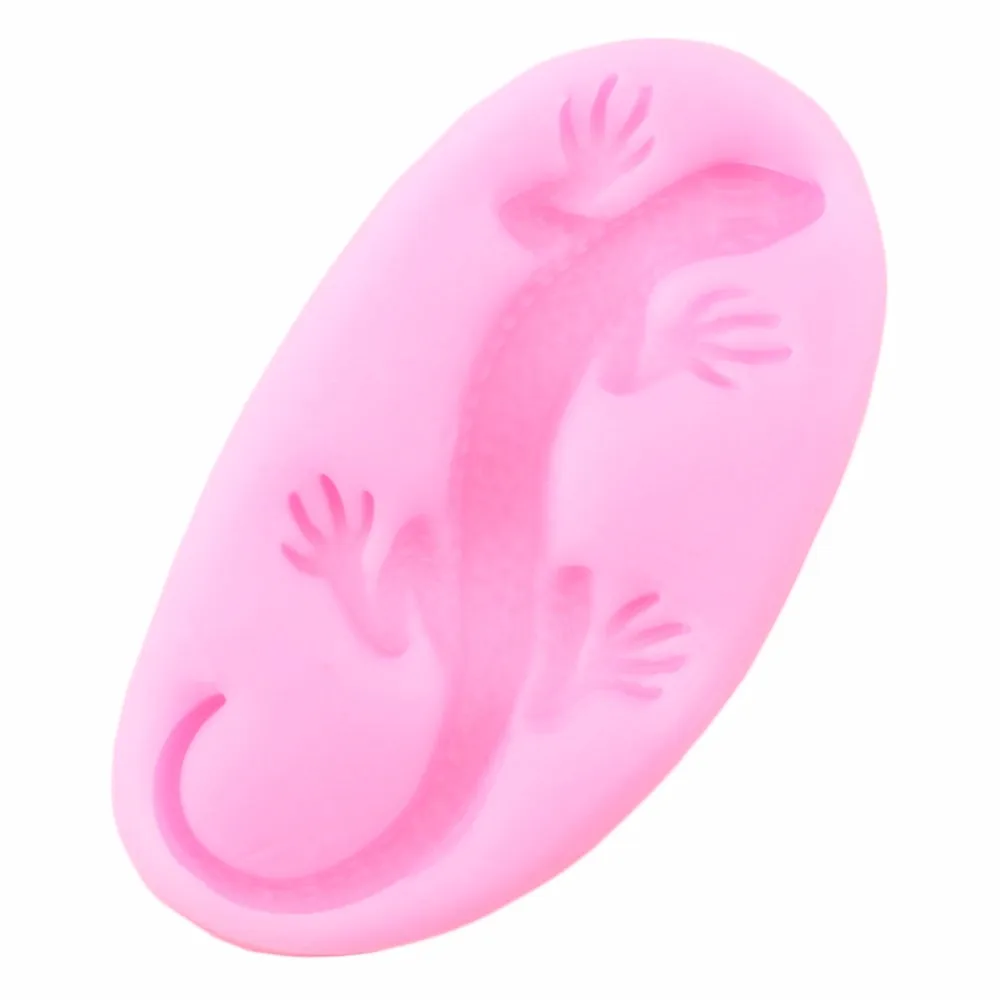 3D Ящерица силиконовая форма геккон Salamander помадка формы торт украшения инструменты Полимерная глина-Смола Конфеты Форма для шоколадной мастики